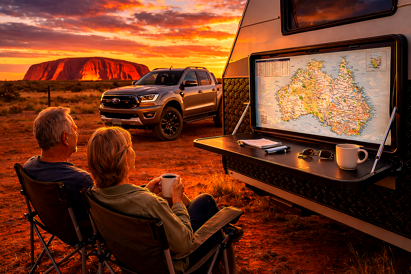 Caravan Picnic Table Map